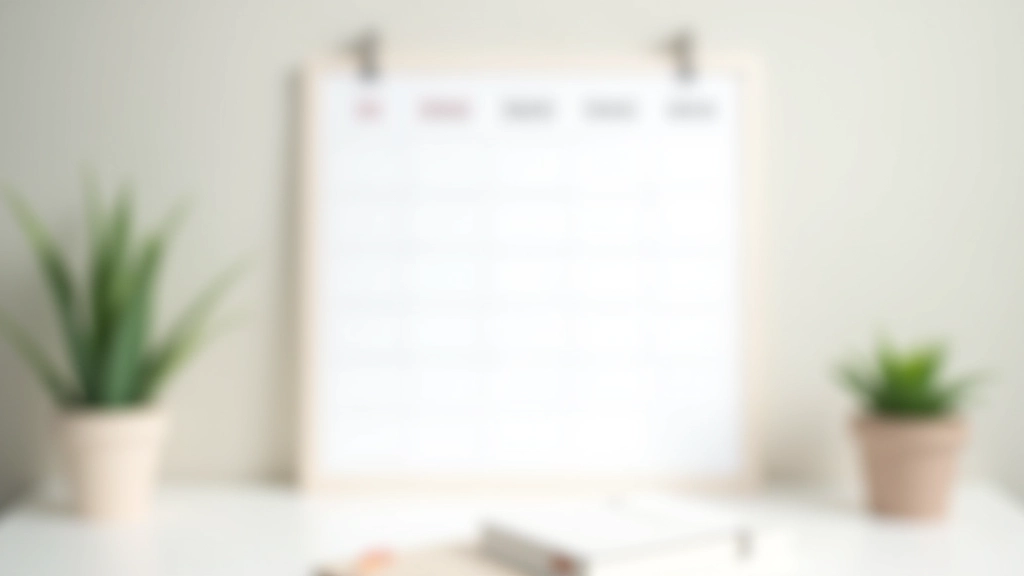 Kalender met ingeplande activiteiten en planner op minimalistisch bureau